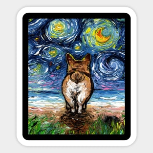 Beach Nights - Corgi Sticker